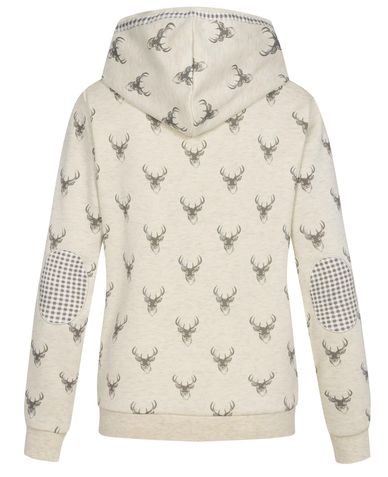 Кофта Жіноча Hailys Ha44ni Толстовка на блискавці Oktoberfest з принтом оленя, фото №2
