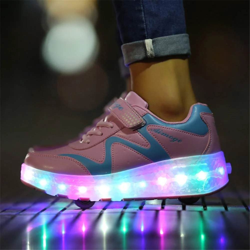 Роликові кросівки з LED підсвічуванням Unisex і дівчаток, фото №6