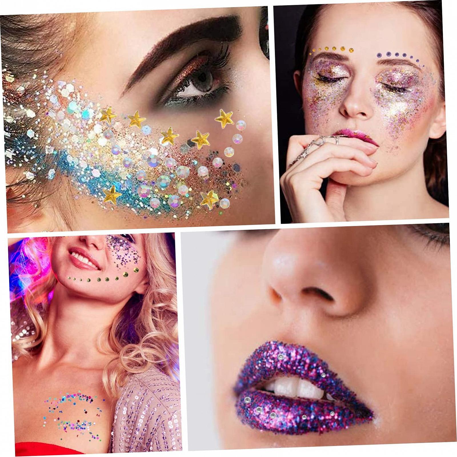 Набор самоклеящихся наклеек с драгоценными камнями 7 шт., аксессуары для волос, стразы для ногтей, наклейки для ногтей, блестки для лица, украшения для тела, стразы для макияжа, фото №4
