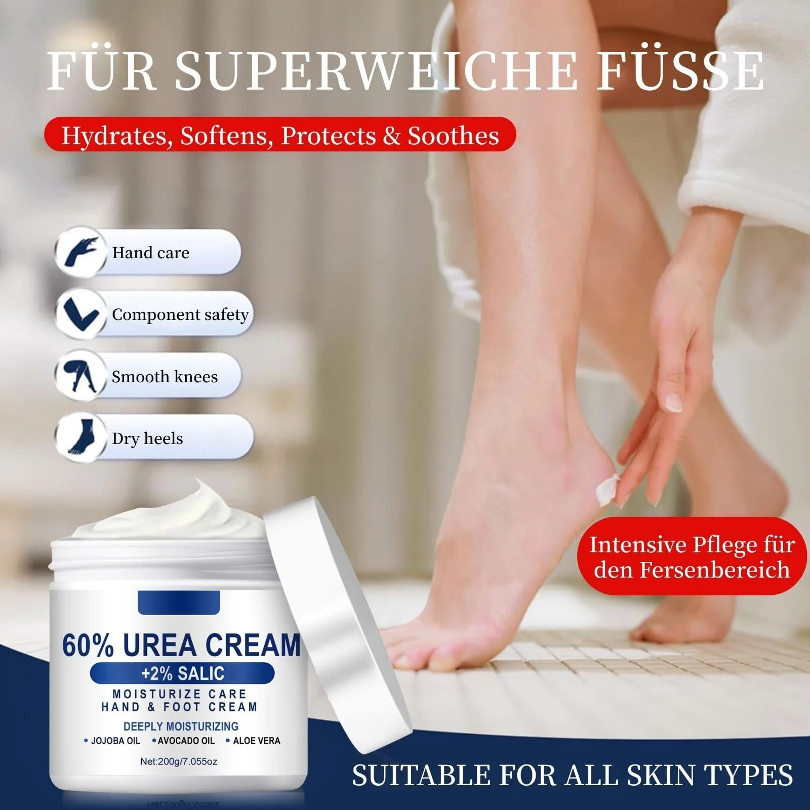 Крем для ног Urea 60% интенсивный 200 г, фото №2