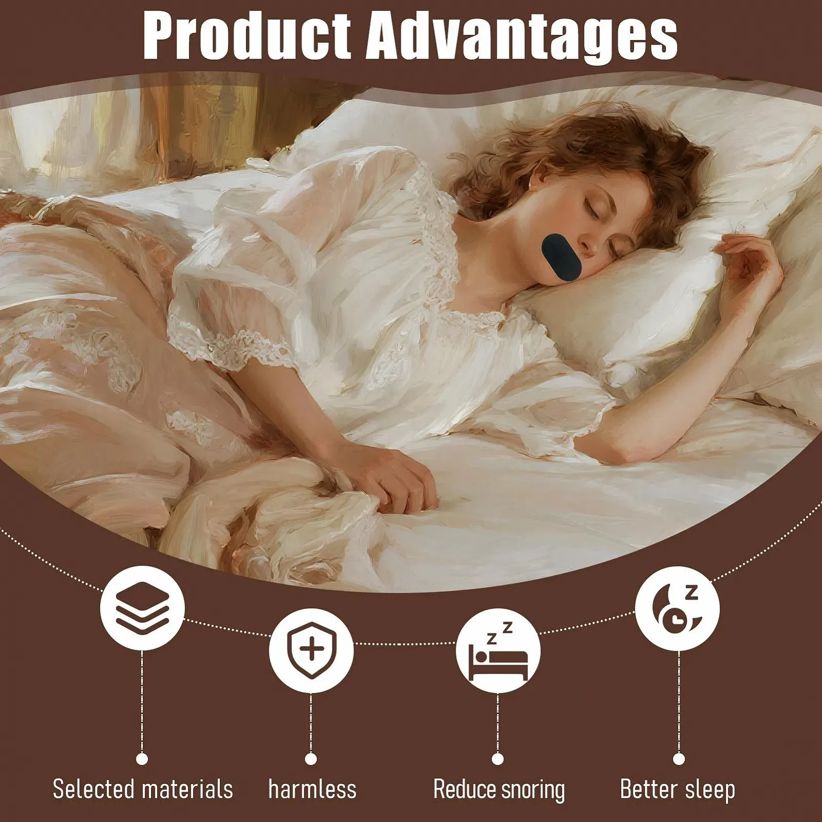 Стрічка для рота для сну пластирі для рота для дихання через ніс і запобігання хропінню під час сну, фото №3 Стрічка для рота для сну пластирі для рота для дихання через ніс і запобігання хропінню під час сну, фото №3