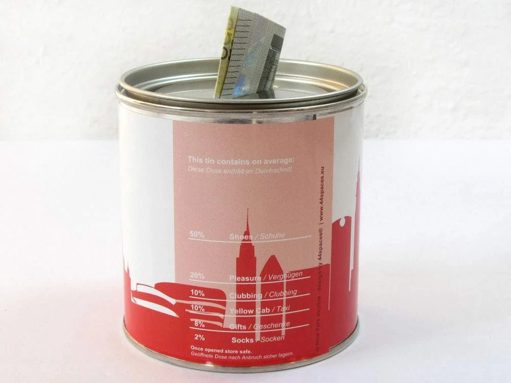 Скарбничка металева New York Skyline 375 мл Червона, фото №2