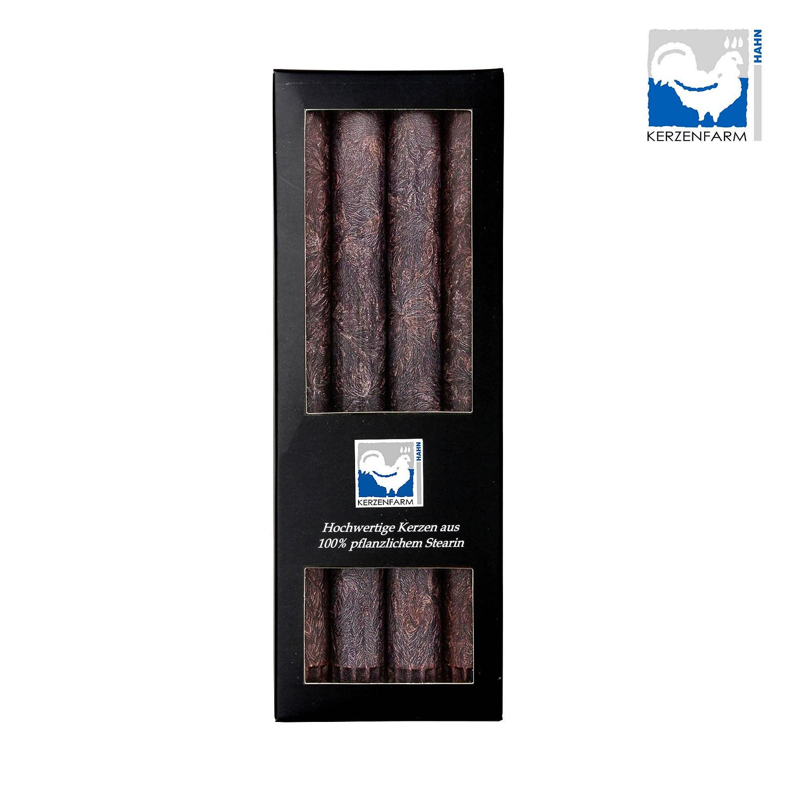 Свічки Stearin - Свічки для канделябра 250 x 22 мм Антрацит/Чорний Упаковка з 4, фото №2