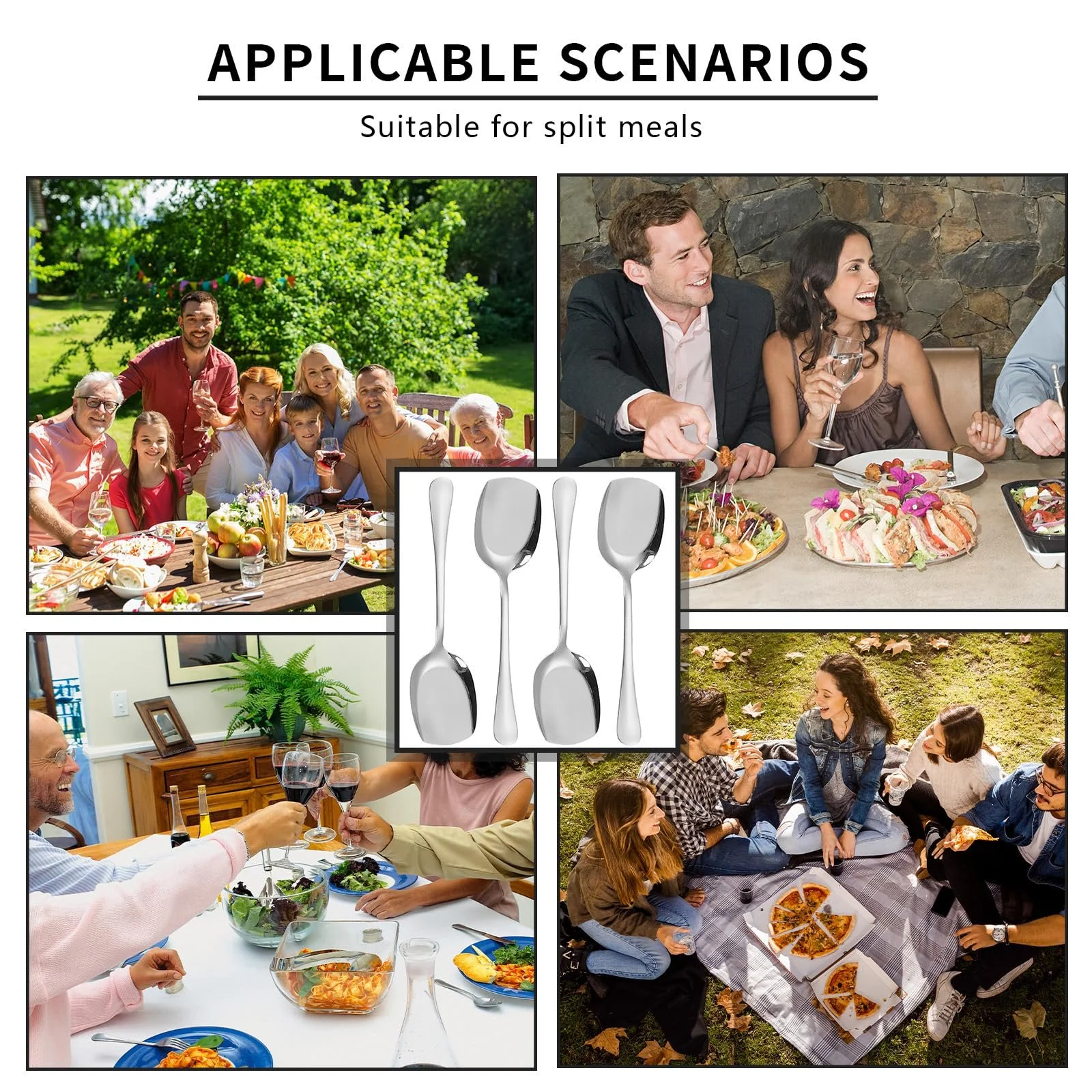 Ложка чайна з нержавіючої сталі (набір 4 шт.), фото №7