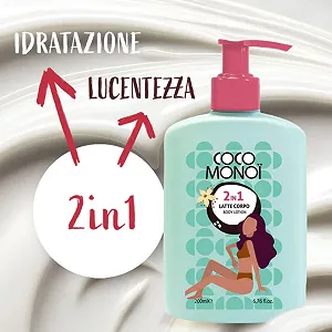 Молочко для тела Увлажняющее и Осветляющее 2-в-1 Аромат кокоса и цветов тиаре, для женщин, 200 мл (1 шт) synthetic.ua - Фото 1