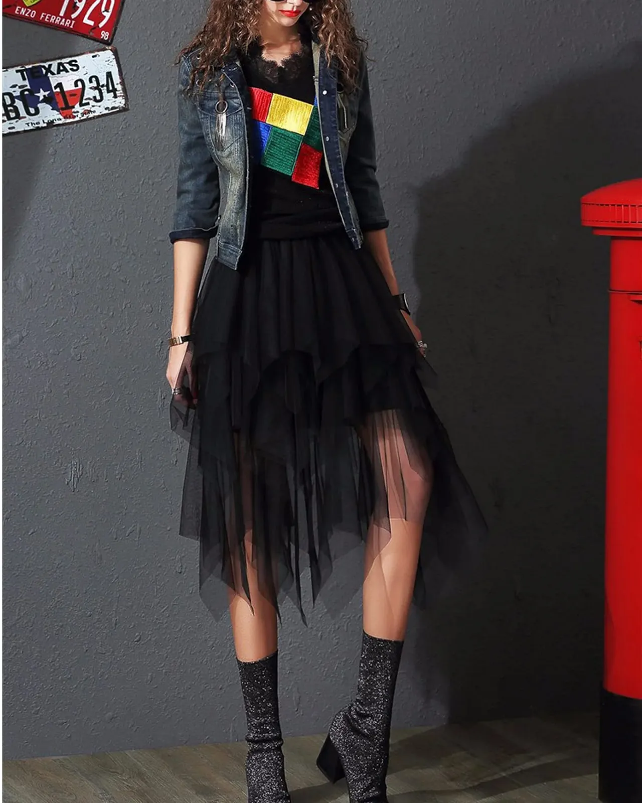 Спідниця  Жіноча Еластична З високою талією Квітковий принт, фото №6