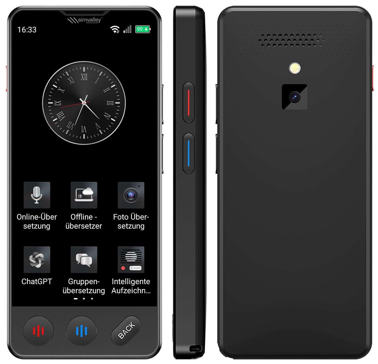 Мобильный AI Переводчик simvalley MOBILE с 4G/LTE, 139 языков, ChatGPT, фото №7 Мобильный AI Переводчик simvalley MOBILE с 4G/LTE, 139 языков, ChatGPT, фото №7