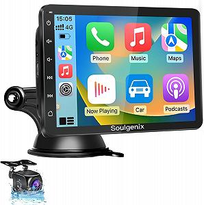 Автомагнитола Soulgenix / 7" / Сенсорная / Apple CarPlay / Android Auto / Bluetooth / WI-FI / GPS / USB / AUX / TF slot - Фото 1