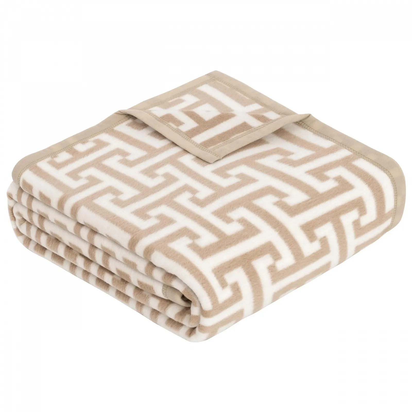 Покривало Ibena Cambridge 150 x 200 см - Бавовняна суміш, м'яка, тепла ковдра, яку можна прати, з візерунком, бежева, фото №1 Покривало Ibena Cambridge 150 x 200 см - Бавовняна суміш, м'яка, тепла ковдра, яку можна прати, з візерунком, бежева, фото №1