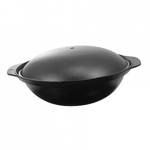 Кастрюля-жаровня алюминиевая с антипригарным покрытием и крышкой маленькая для риса - Фото 1