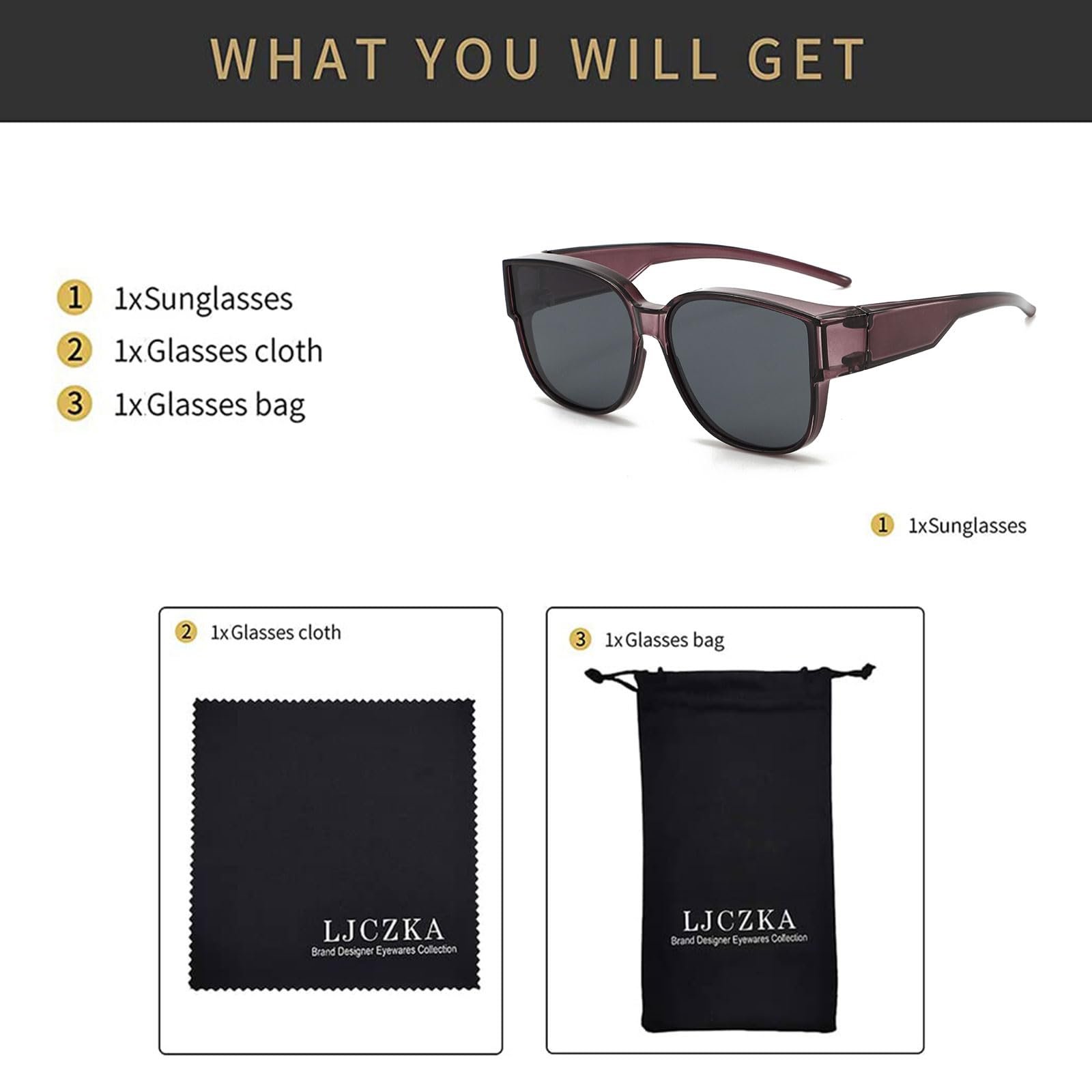 Поляризовані сонцезахисні окуляри для чоловіків та жінок LJCZKA, фото №5 Поляризовані сонцезахисні окуляри для чоловіків та жінок LJCZKA, фото №5