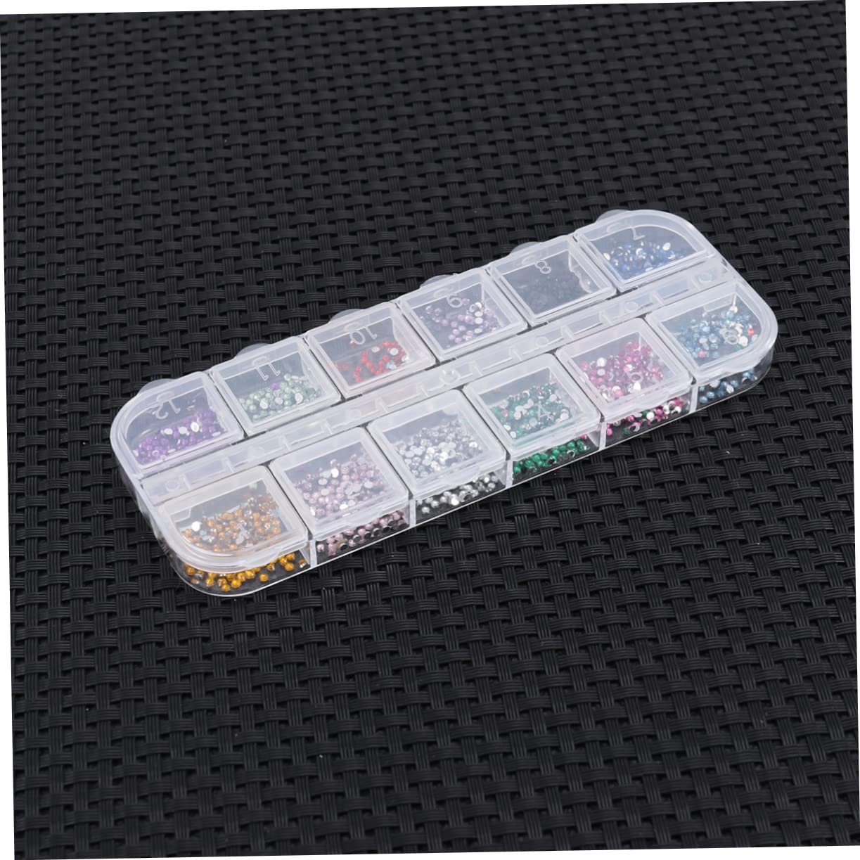 Блискітки для нігтів FRCOLOR кольорові прикраси для нігтів, прозора контейнерна упаковка, фото №9