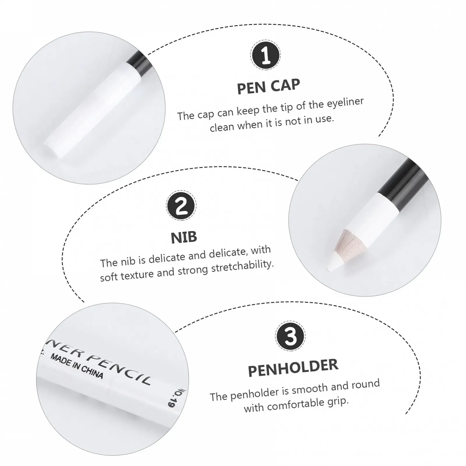 Карандаш для очей Healvian White, фото №3 Карандаш для очей Healvian White, фото №3