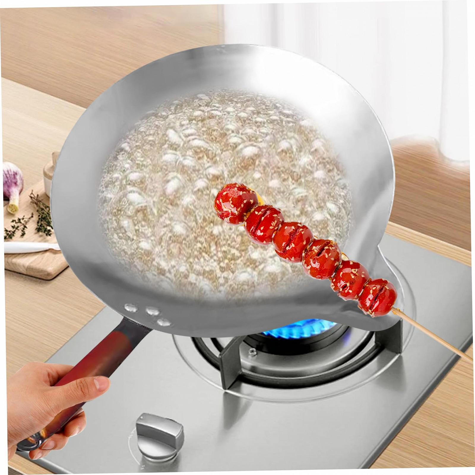 Чавунний Вок Cast Iron Wok з ручкою, що не нагрівається, фото №5