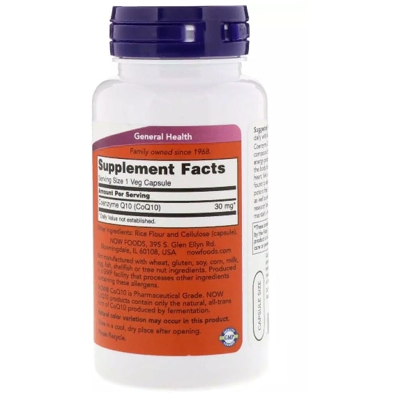 Коэнзим NOW Foods CoQ10 30 mg 120 Veg Caps, фото №2 Коэнзим NOW Foods CoQ10 30 mg 120 Veg Caps, фото №2