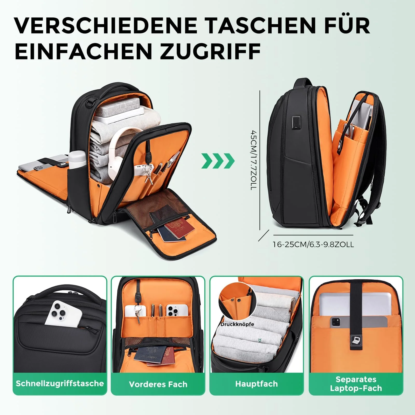 Рюкзак для ноутбука Fenree.geer Business Expandable 15.6 дюйма 1800D Waterproof USB Port, фото №3 Рюкзак для ноутбука Fenree.geer Business Expandable 15.6 дюйма 1800D Waterproof USB Port, фото №3