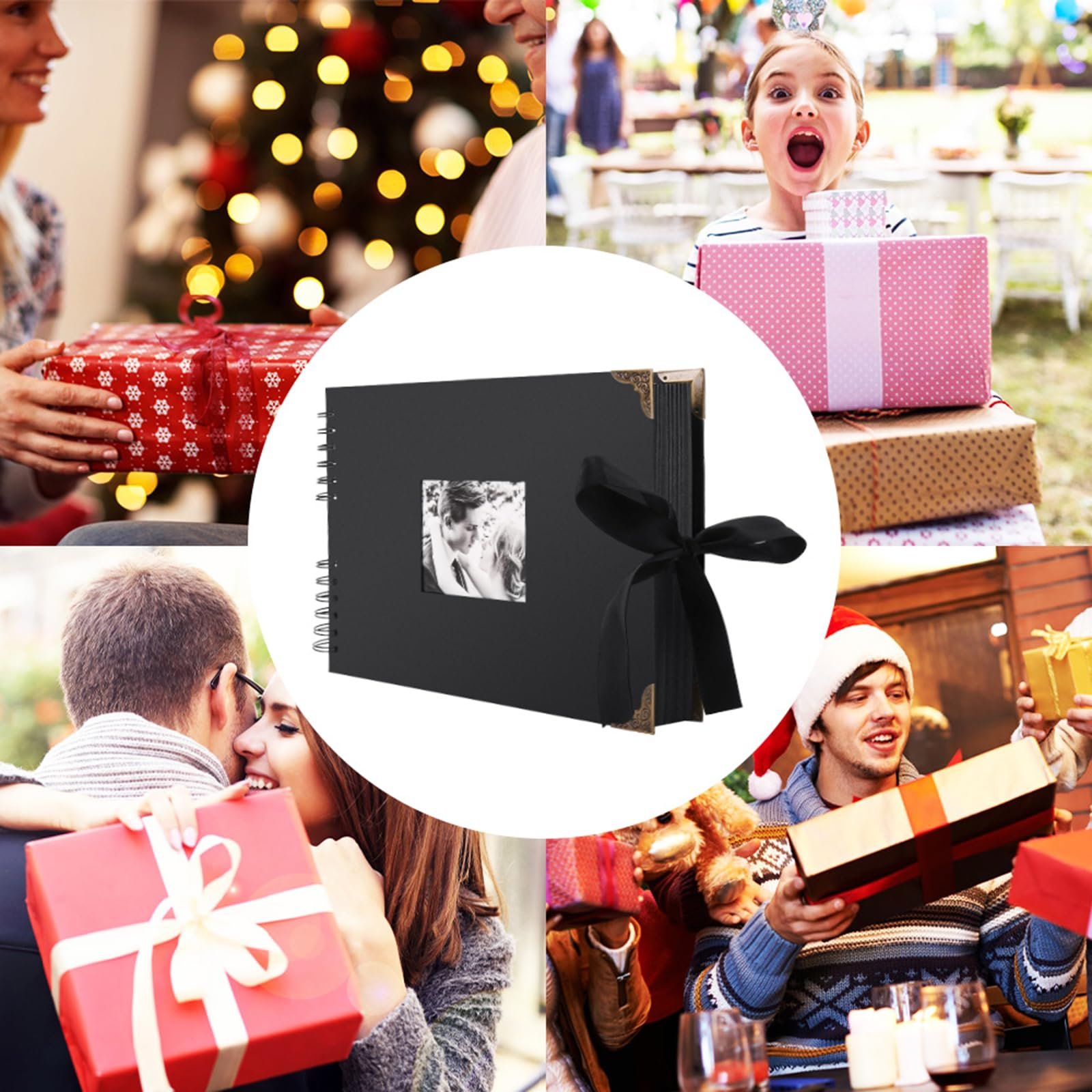 Фотоальбом DIY / Вінтажний / Для скрапбукінгу / 80 сторінок / Чорний, фото №7