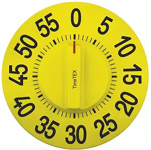 Магнитный таймер TimeTEX Blackboard Time Clock XL механический диаметр 20 см Желто-черный - Фото 1