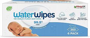 Салфетки детские WaterWipes Original, 360 штук (6 упаковок), на 99.9% на водной основе, без запаха, для чувствительной кожи - Фото 1