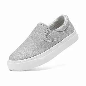 Детские парусиновые кроссовки с блестками Унисекс парусиновая Кроссовки Повседневная дышащая нескользящая легкая детская Кроссовки и девочек - Фото 1