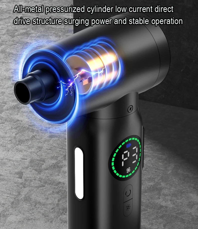 Портативний турбовентилятор Onvian Wireless Air Duster CF01 50000 RPM Black, фото №4