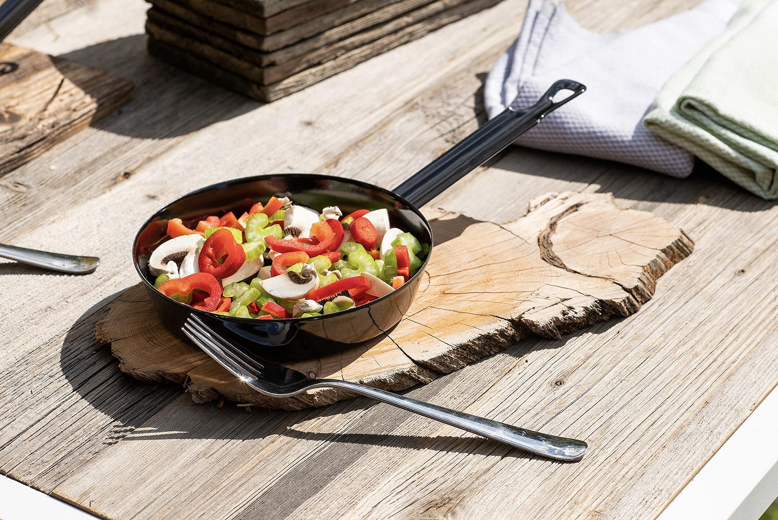 Riess 0561-025 Farmer's Пан 30 Класичний Чорний/Синій 30 см Діаметр Емаль Фрайінг Пан Емаль Пан Традиційна Форма Індукція, фото №3