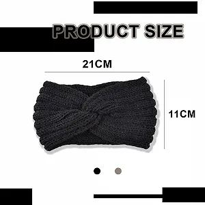 Повязка на голову Вязаная однотонная synthetic.ua - Фото 1