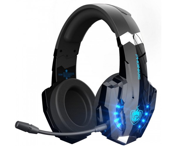 Бездротові геймерські навушники Kotion Each G9000BT з підтримкою об'ємного звуку 7.1 Stereo Sound Чорно-синій, фото №1