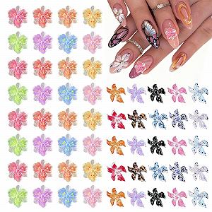 Квітка VelvetGlow Набір 100 шт. 3D для нігтів Різний стиль Різнокольорові - Фото 1