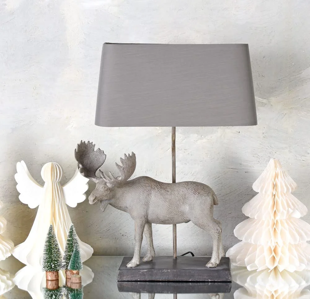 Настольная лампа Palazzo cw609 Фигурка лося в альпийском стиле, фото №3