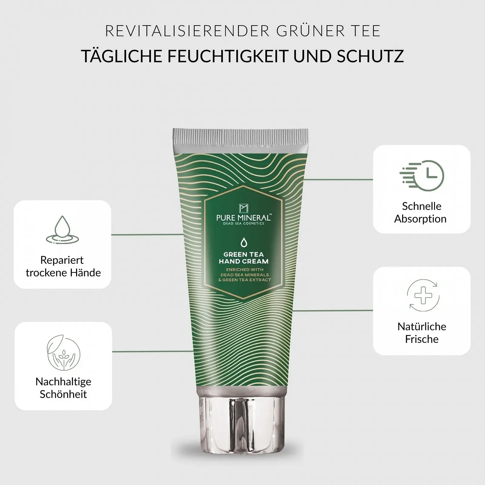 Крем для рук Pure Mineral Revitalising з зеленим чаєм 50 мл, фото №2