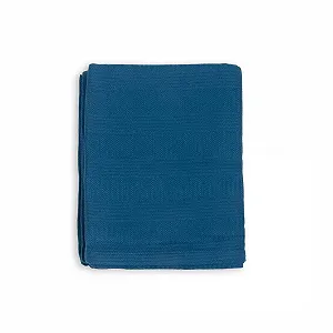 Покрывало LANGDHUUS Original, Timeless Pique, 150 x 220 см, Far Blue, 100% органический хлопок synthetic.ua - Фото 1