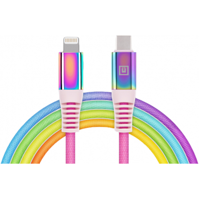 Дата кабель USB Type-C to Lightning 1.0m MFI Rainbow REAL-EL EL123500054, фото №1 Дата кабель USB Type-C to Lightning 1.0m MFI Rainbow REAL-EL EL123500054, фото №1