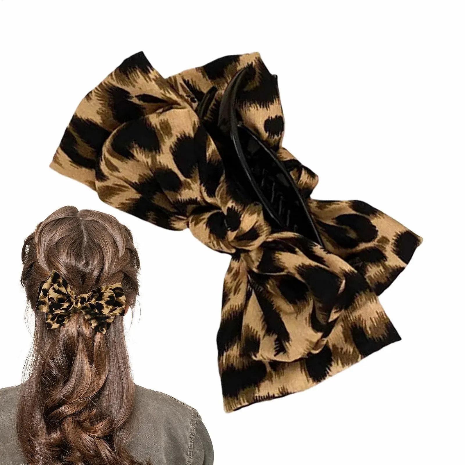 Заколка для волос с леопардовым узором, фото №7