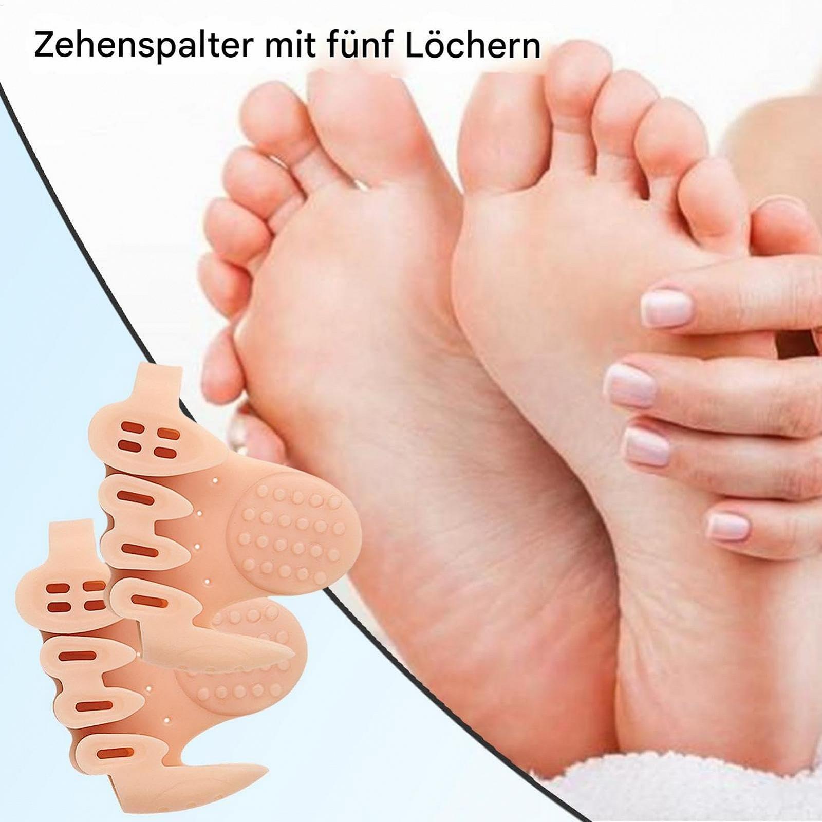 Роздільник для пальців Correct Toe, з п'ятьма отворами потовщена арка, масаж половинного розміру, фото №2