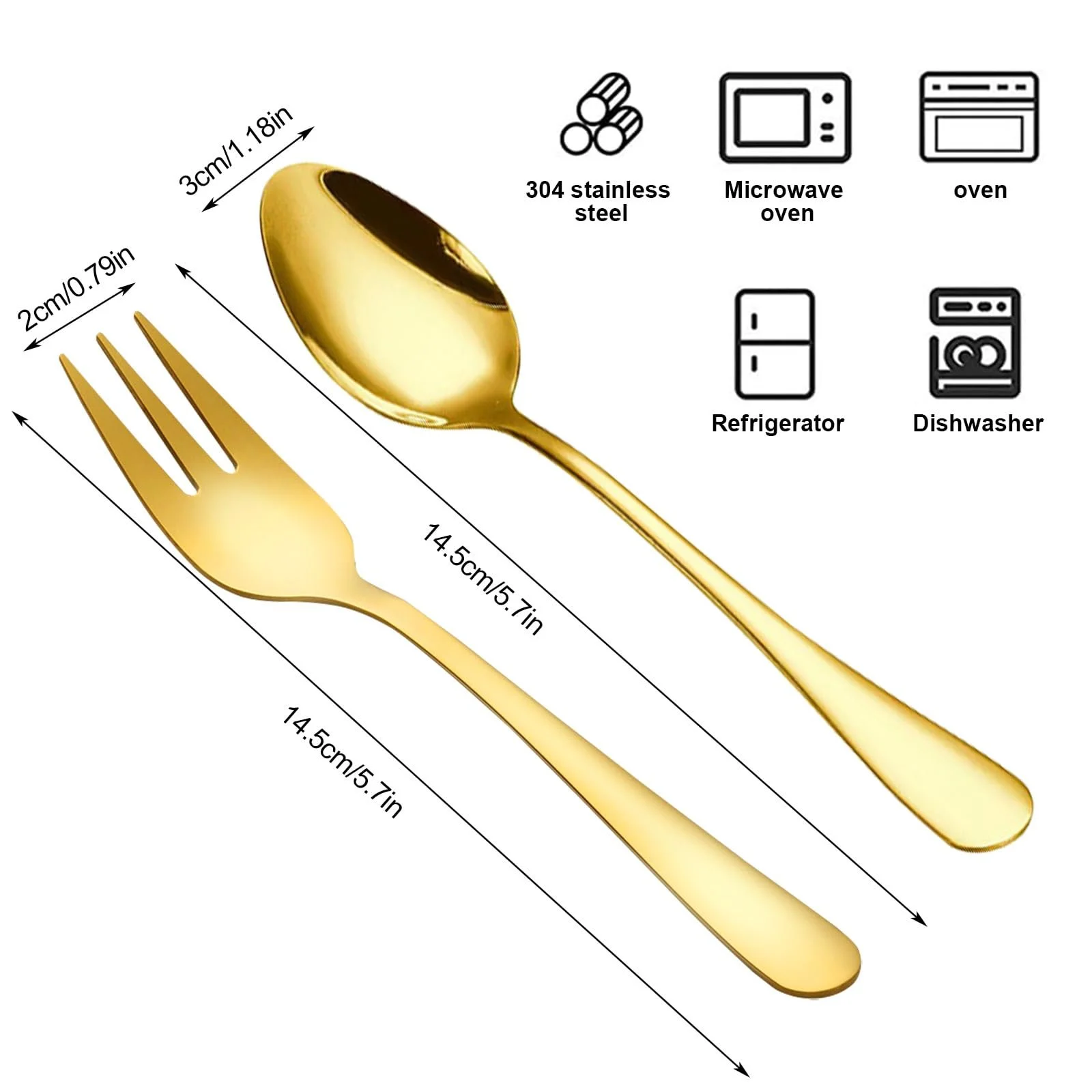 Набір виделок для торта та кавових ложок 24 шт., фото №7