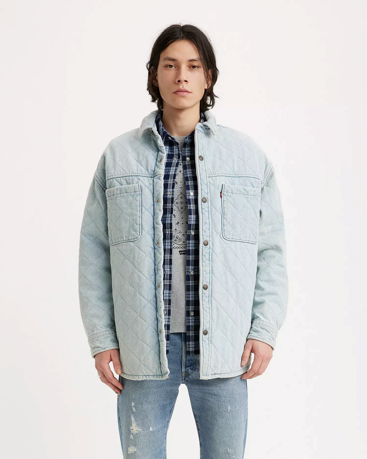 Чоловіча верхня сорочка Levis - Ingleside Overshirt Badu Stonewash - S, фото №4