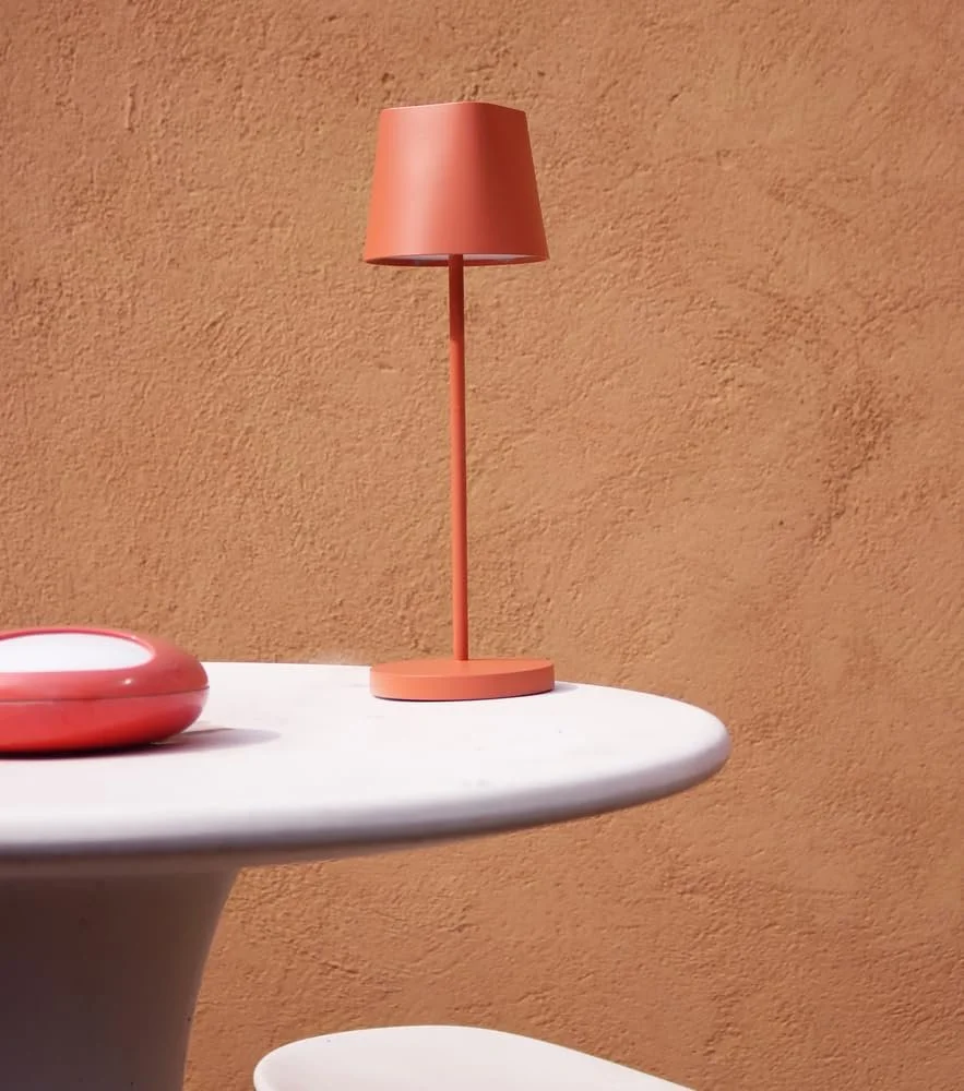 Настільна лампа Unilux Ava LED акумуляторна вулична IP44 регульована яскравість та колірна температура цегляно-червона, фото №6