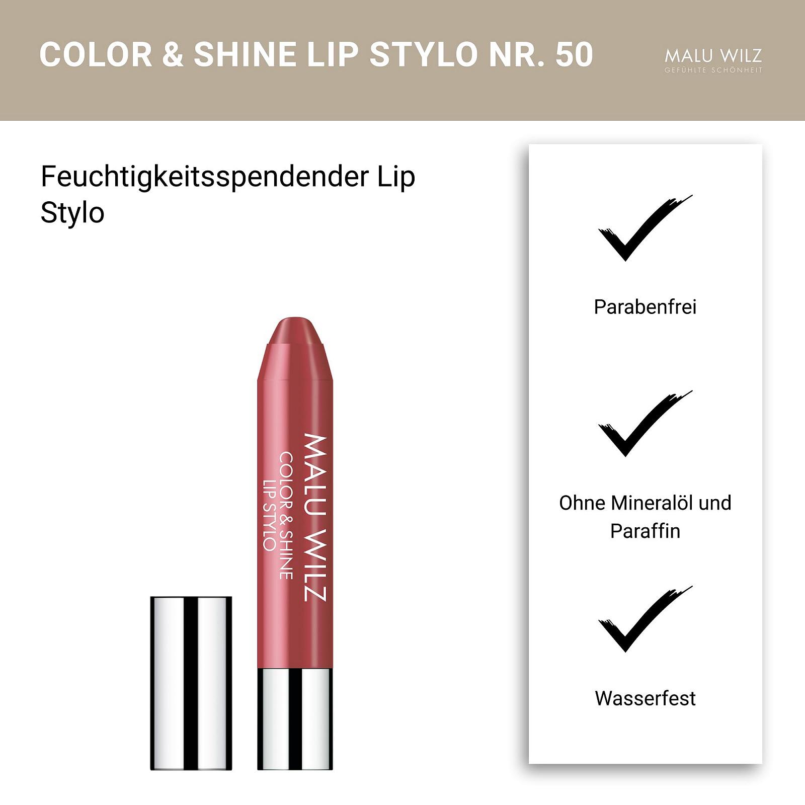 Помада Malu Wilz Color & Shine Lip Stylo No. 50 Soft Bordeaux, фото №3