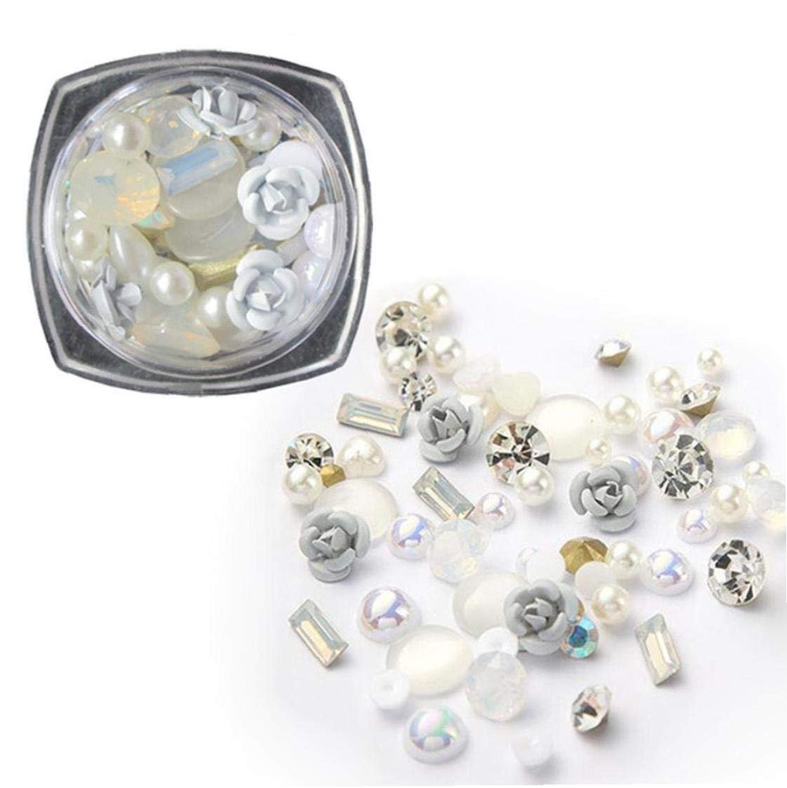 3D Стразы для ногтей Разные самоцветы Микс Шарм Ювелирные изделия с розами Гель Блестки для украшения ногтей, фото №2