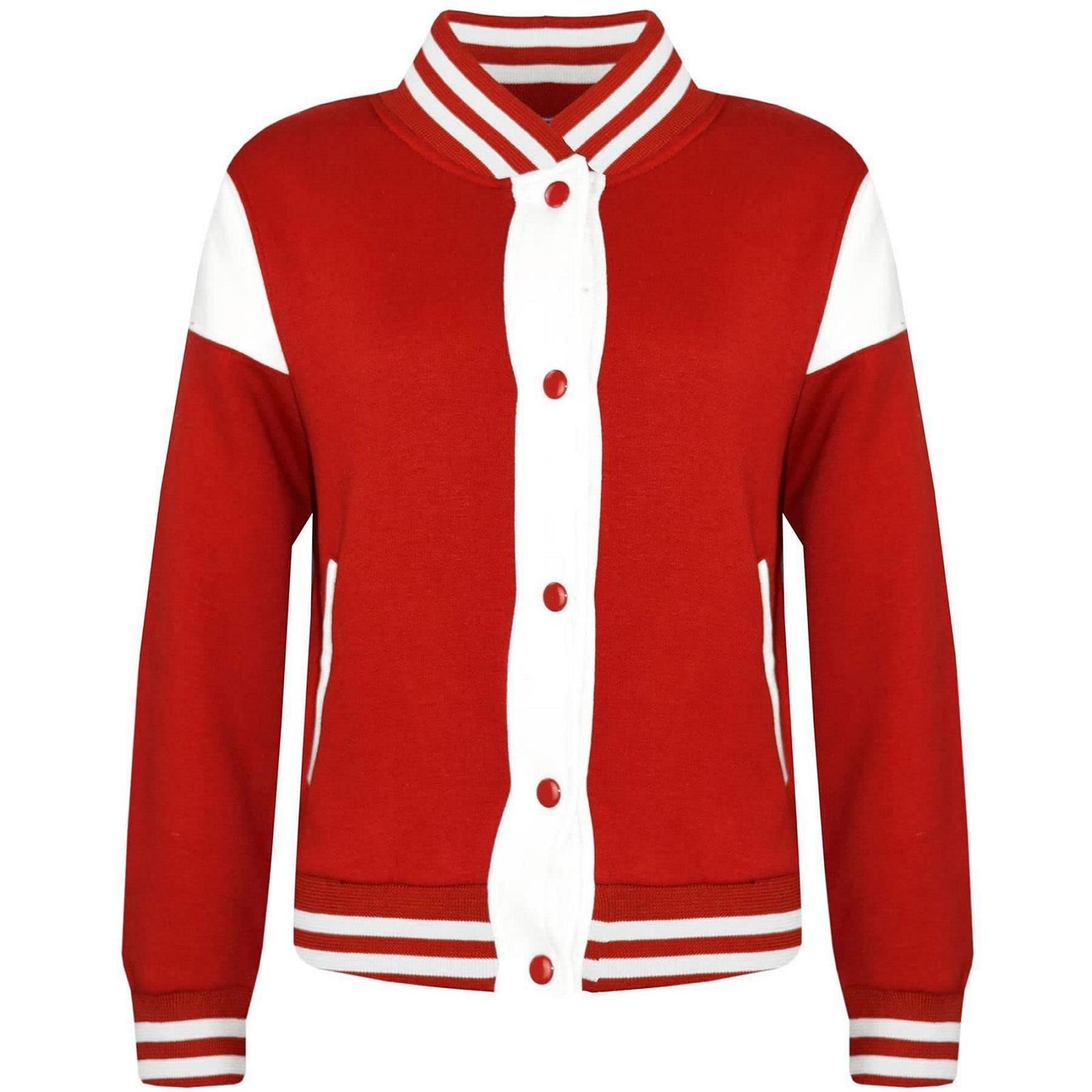 Куртка бейсбольна A2Z 4 Kids Контрастна Varsity Стильна Червоний, фото №1