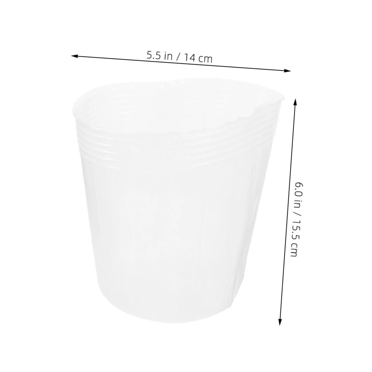 Вкладиші для квіткових горщиків HEMOTON Набір 10 шт Пластикові Прозорі, фото №2