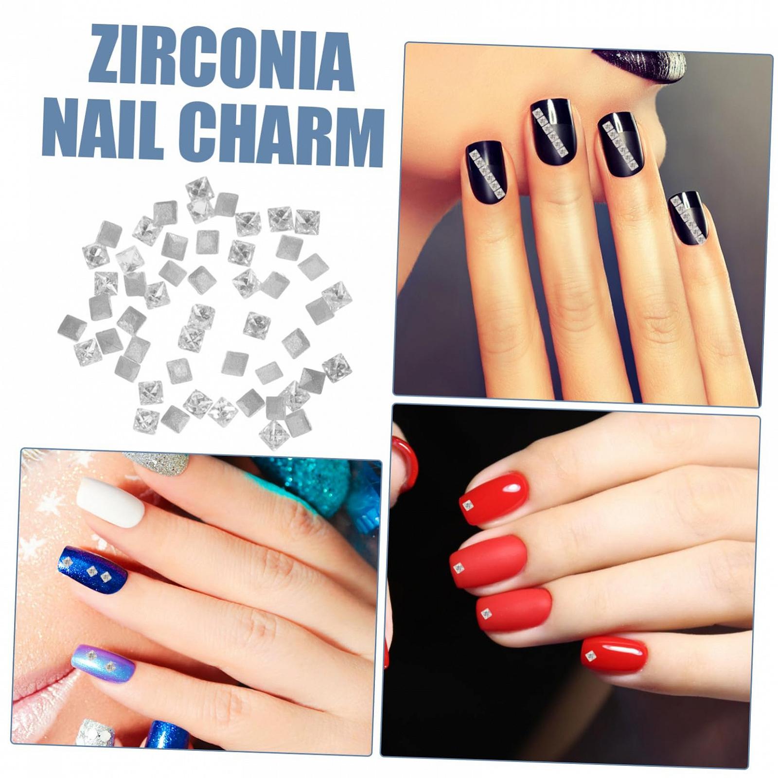Набор драгоценных камней для ногтей, 50 штук, плоские циркониевые украшения для ногтей, декоративные украшения, фото №8