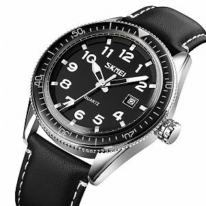 Годинник Skmei 9232LSIBK Silver-Black Leather synthetic.ua - Фото 1