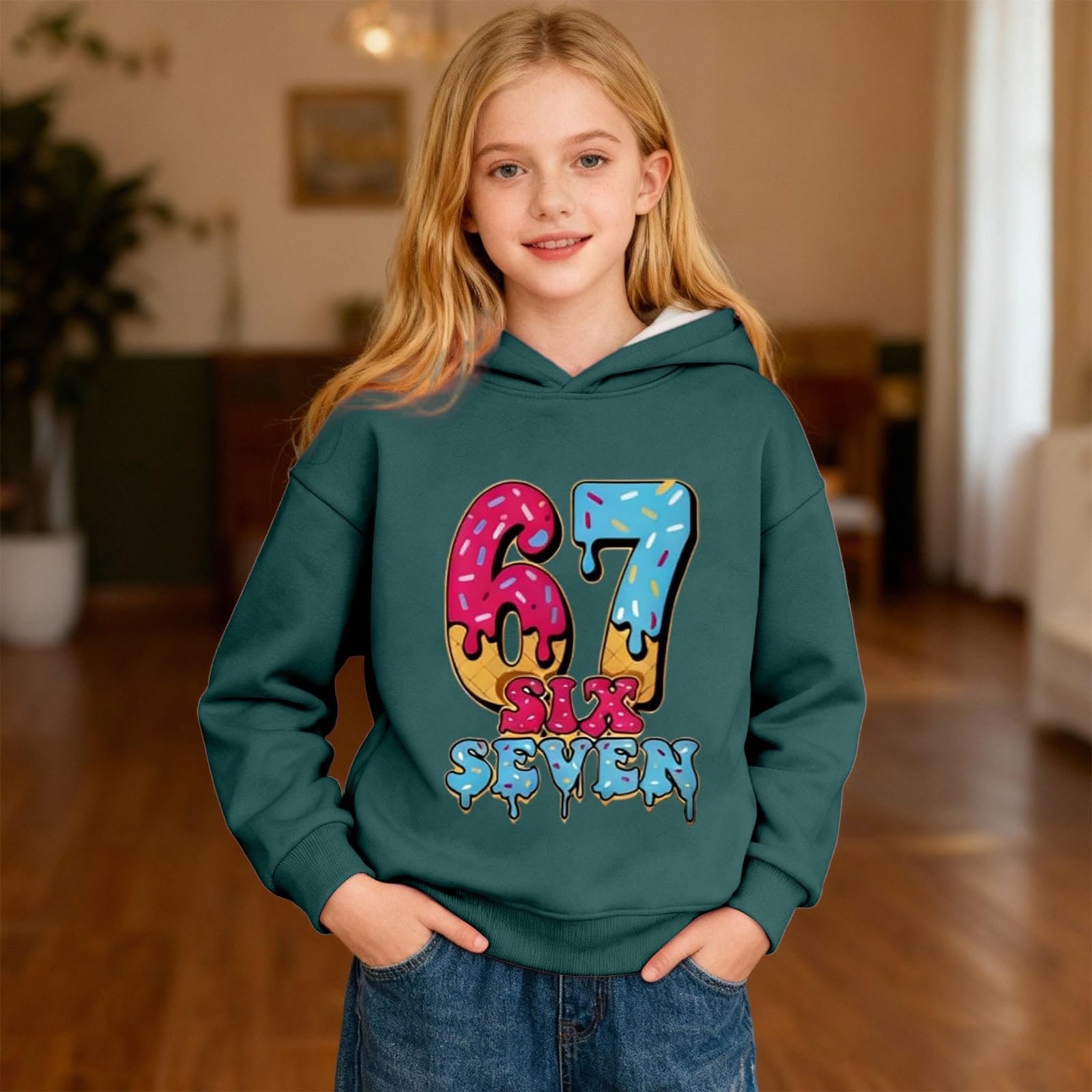 Худі Generisch 67 Six Seven для хлопчиків і дівчаток Унісекс, фото №2