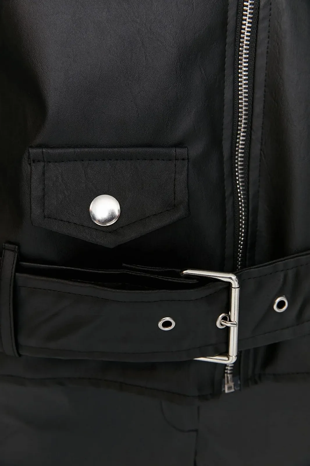 Куртка Trendyol зимняя Bikerjacken Черный, фото №4 Куртка Trendyol зимняя Bikerjacken Черный, фото №4
