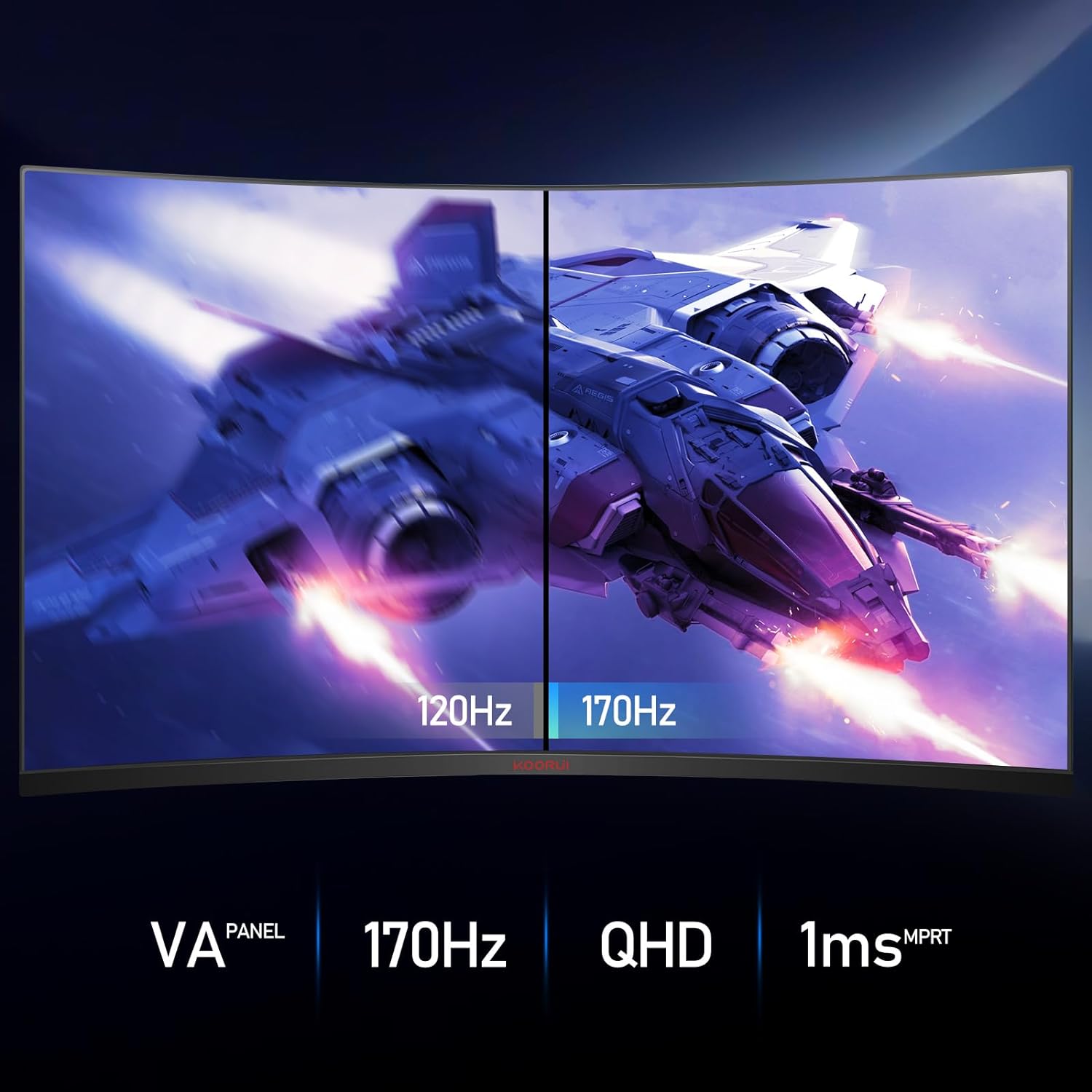 Монітор 32" KOORUI MG32A4QB QHD VA 170 Гц, фото №3