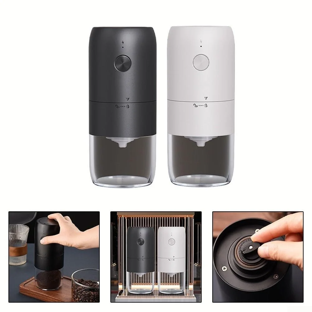 Электрическая кофемолка Zoegneer Automatic Electric Coarseness Portable для эспрессо, белая, фото №7