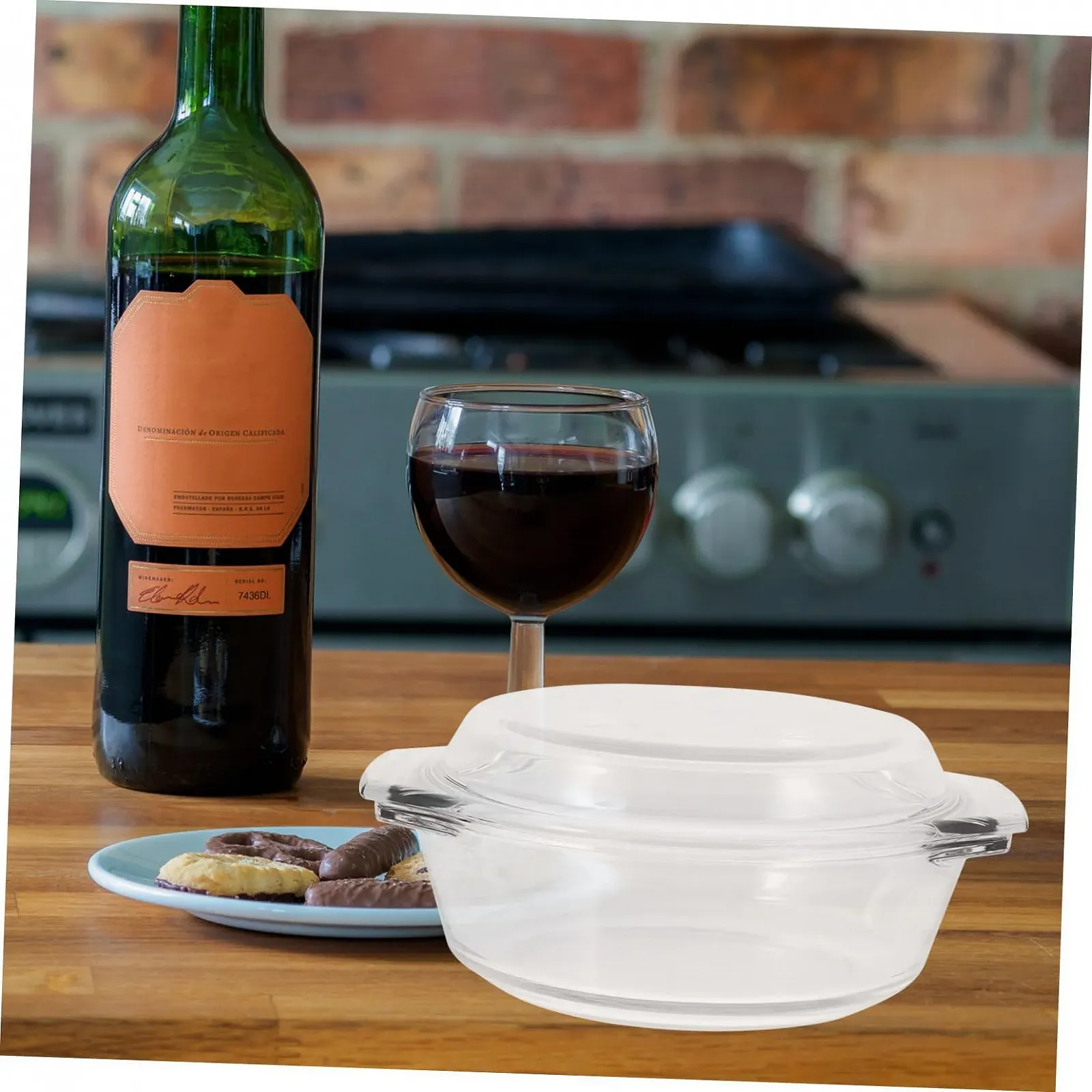 Форма для запікання скляна з кришкою жаростійка для мікрохвильової печі та духовки, фото №5 Форма для запікання скляна з кришкою жаростійка для мікрохвильової печі та духовки, фото №5