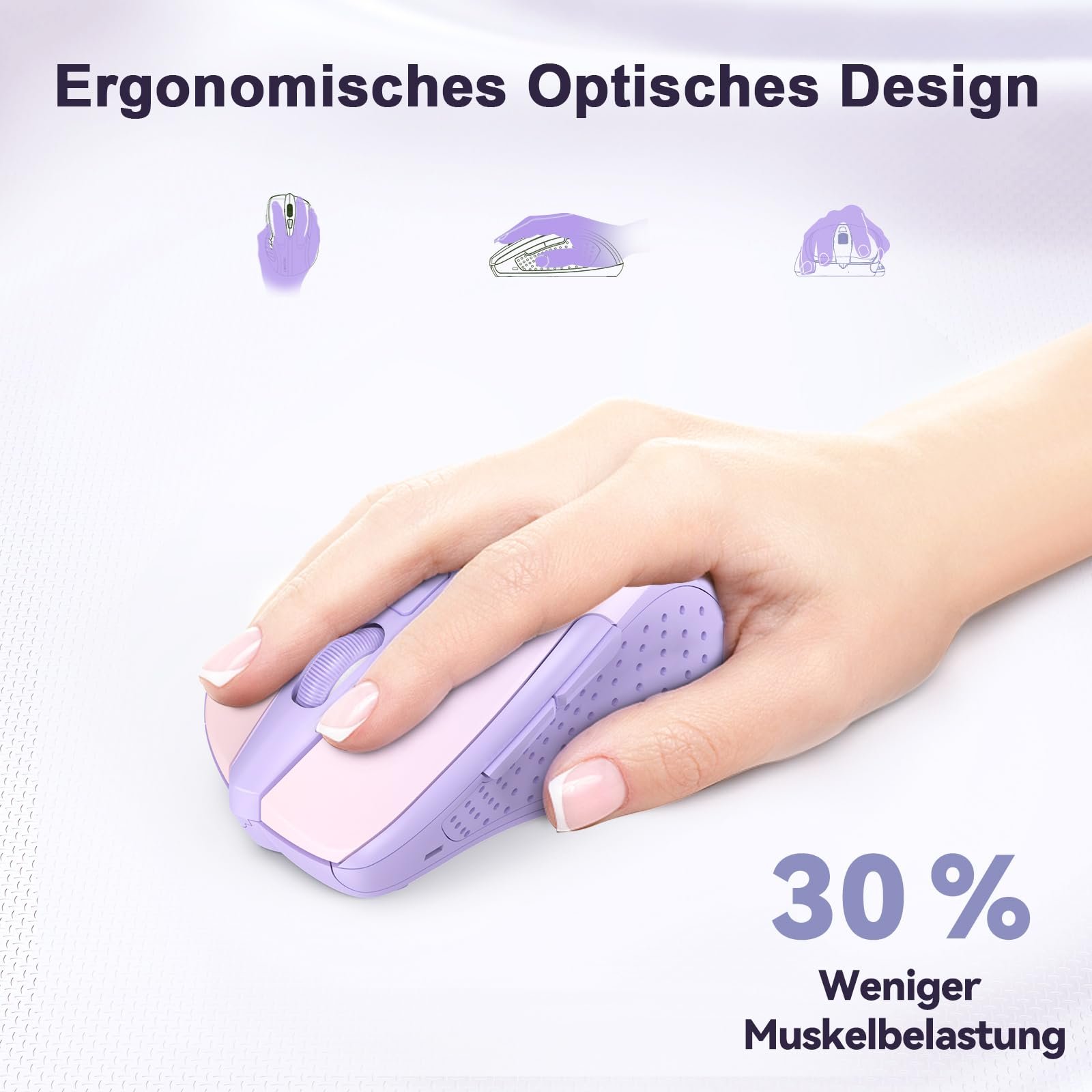 Мышь беспроводная TECKNET Pro 2.4G 4000 DPI 6 кнопок с нано-приемником, фото №2